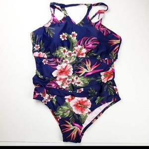 Kona floral one piece bathing suit
